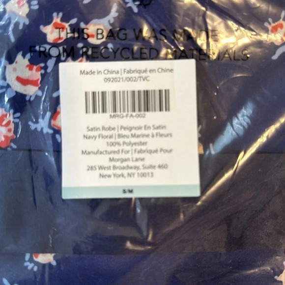 NWT Morgan Lane Satin Robe, S/M - Picture 5 of 6
